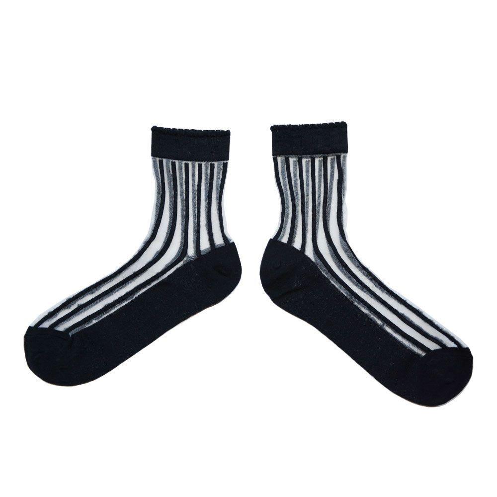 Calcetines con diseño,Transparentes,  NW, modelo crew, 5 pares-2