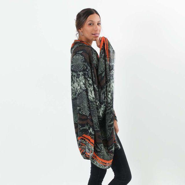 Pañuelo Estampado Verde Ofelia i-D-1