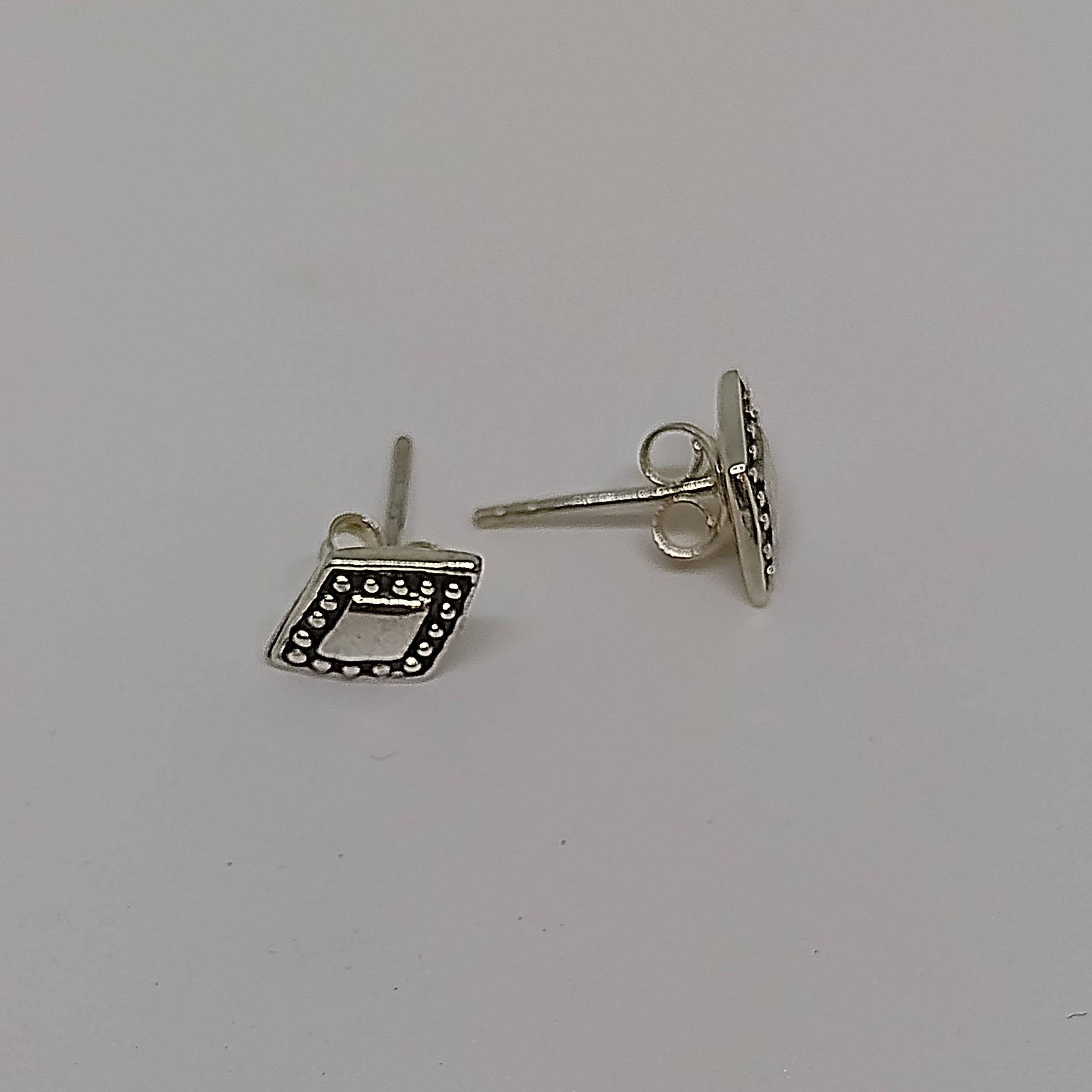 Aros Rombo Plata Philippa Joyas-0