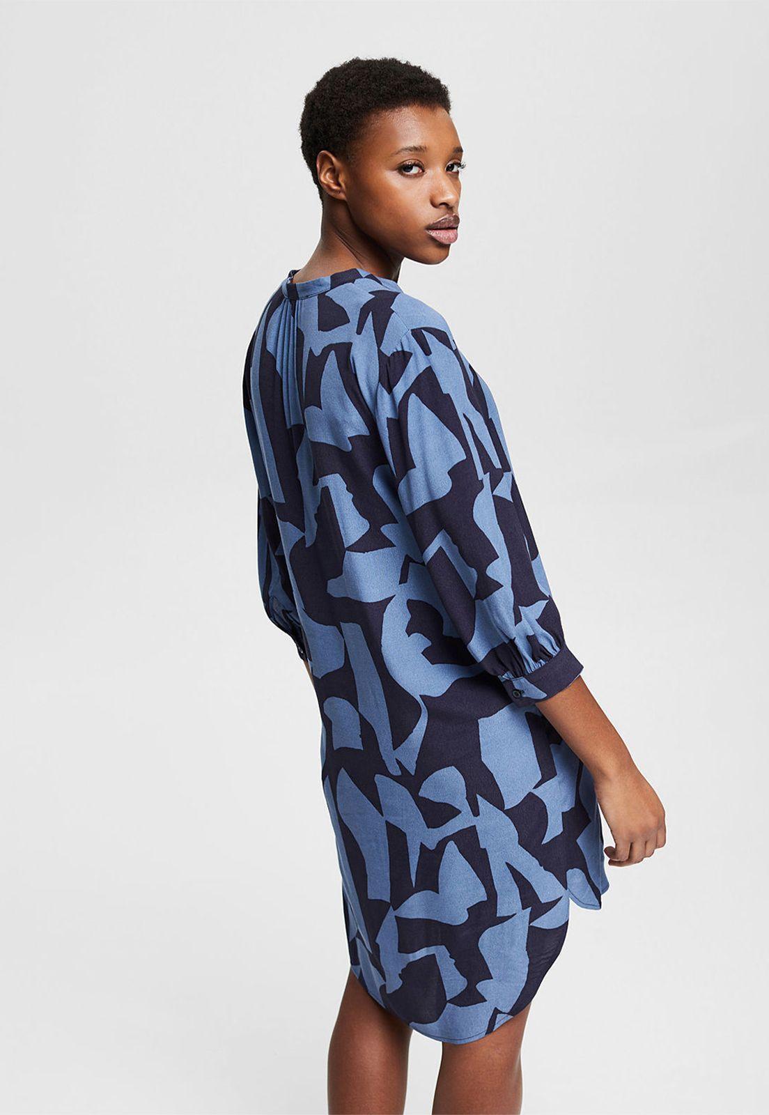 Vestido De Lenzing™ Ecovero™ Con Estampado Esprit-1