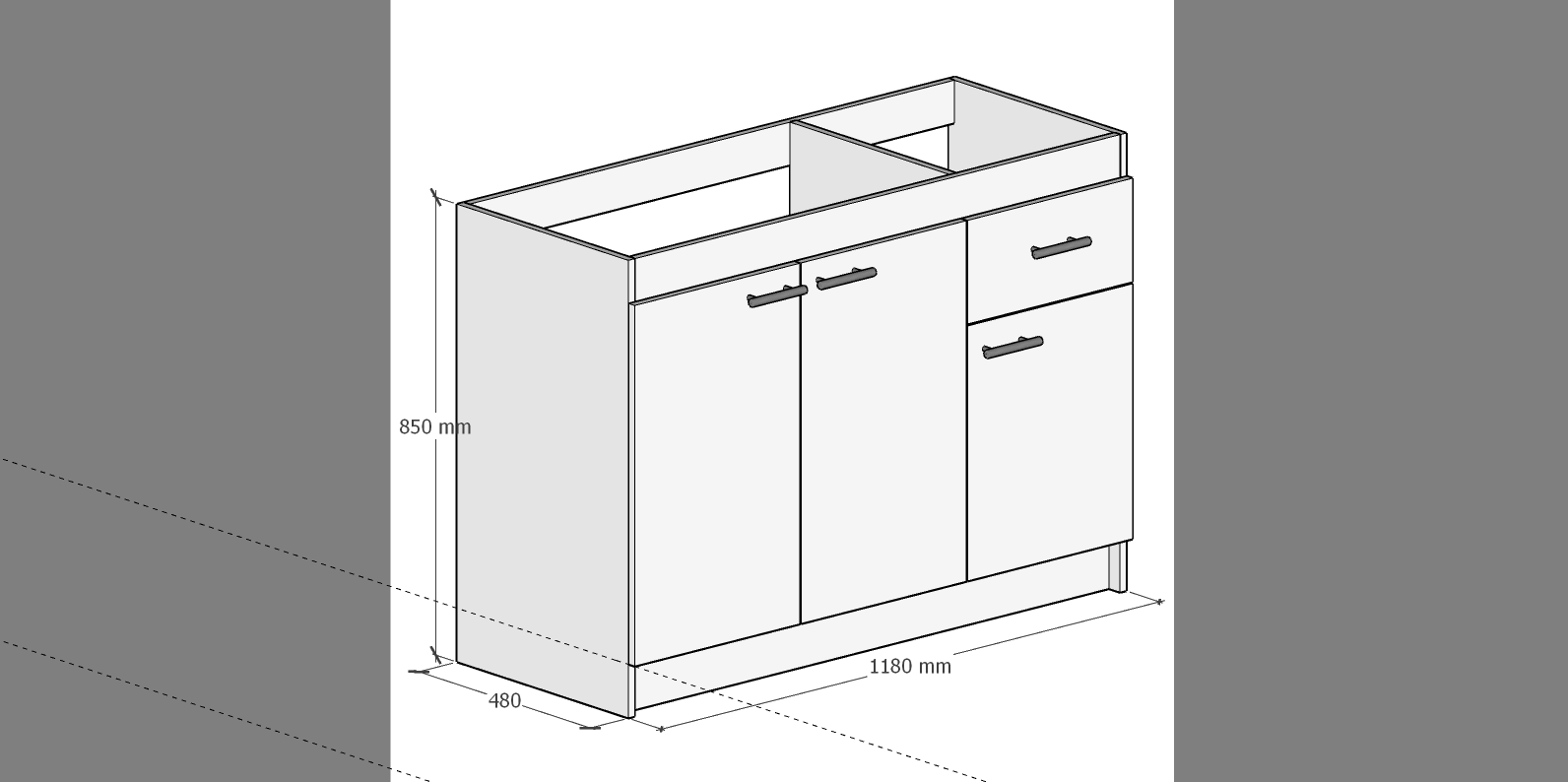 MUEBLE LAVAPLATO 3 PTAS 1 CAJON DERECHO BLANCO ARMADO LISTO-2