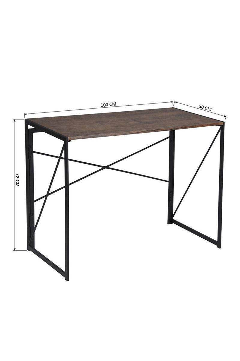 Escritorio Iron Mesa de Arrimo Plegable Negro-2