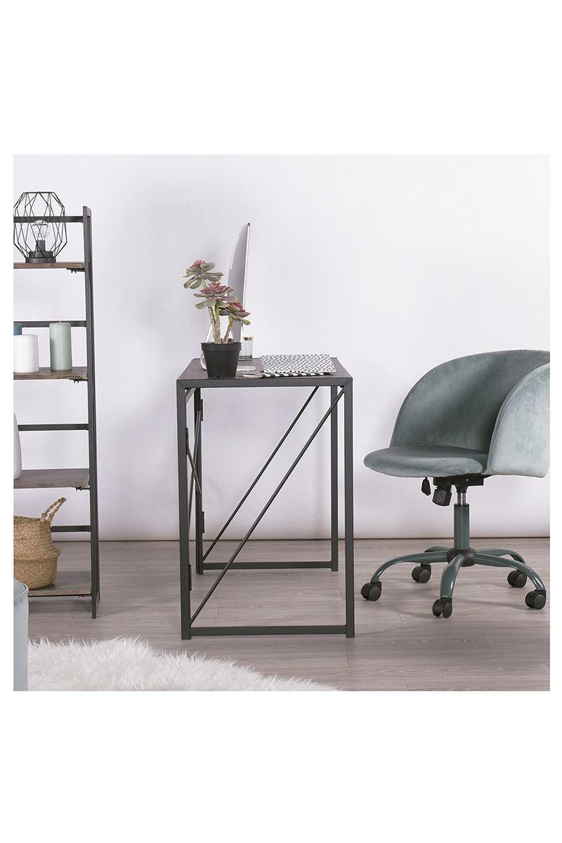 Escritorio Iron Mesa de Arrimo Plegable Negro-4