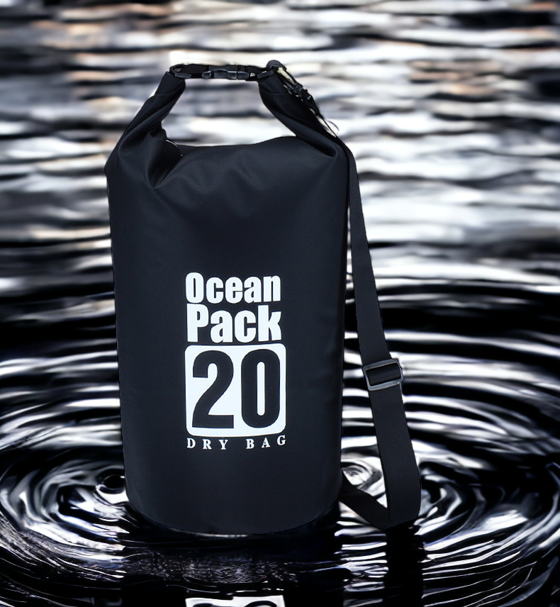 Bolsa Flotante Pvc 20l Impermeable Para Camping Negro-2