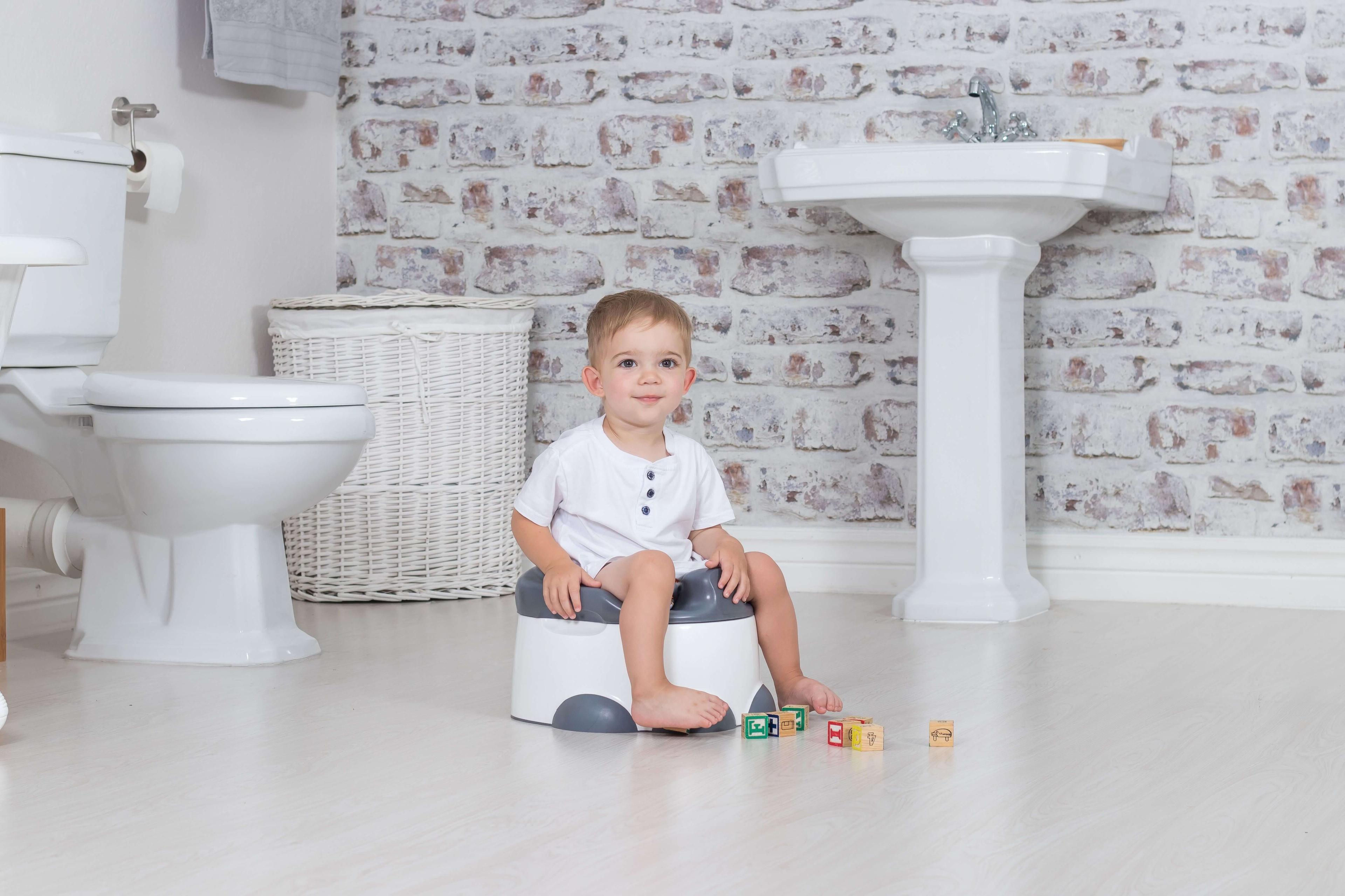 STEP n POTTY BUMBO ENTRENADOR BAÑO GRIS-3