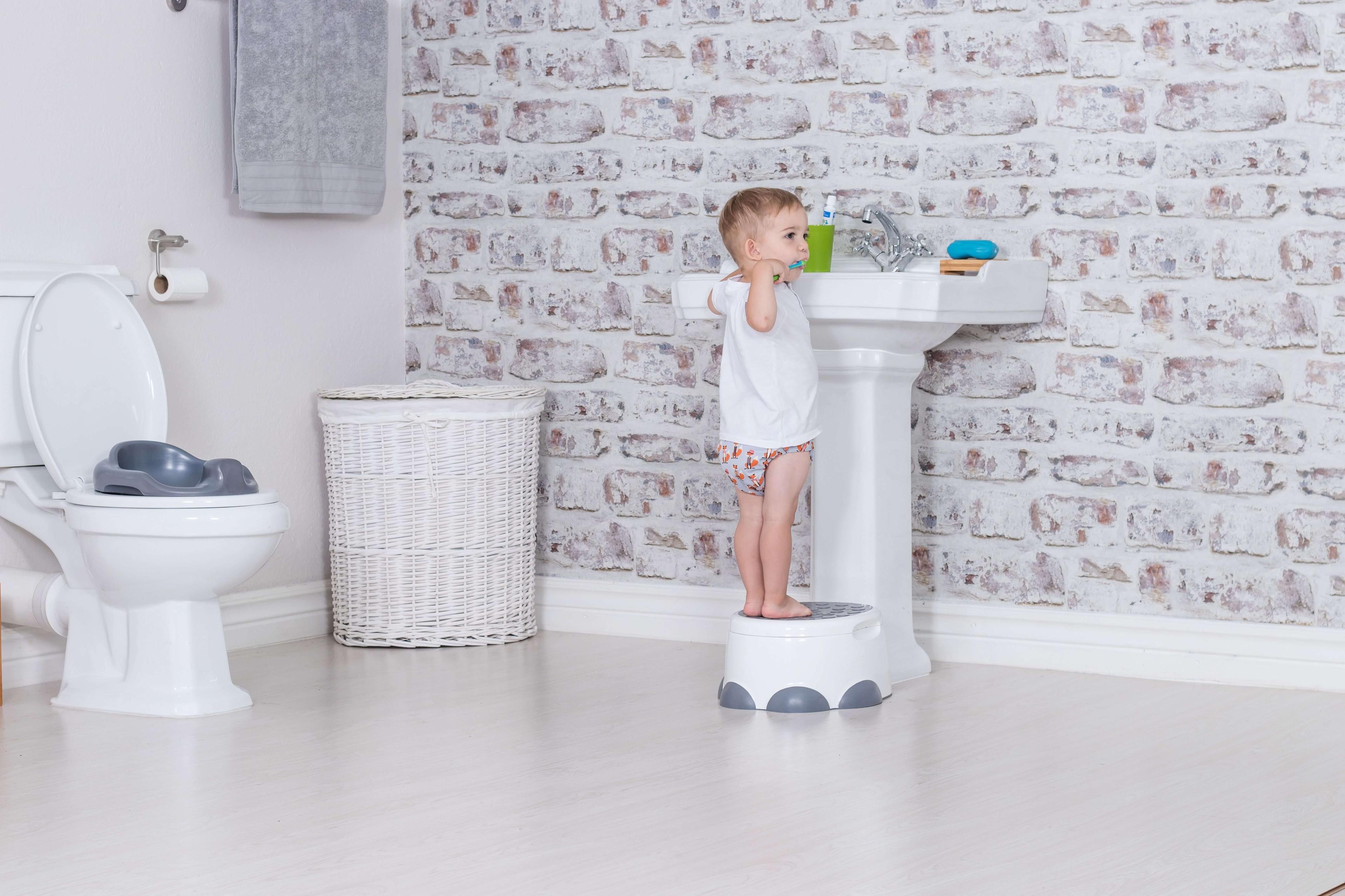 STEP n POTTY BUMBO ENTRENADOR BAÑO GRIS-4