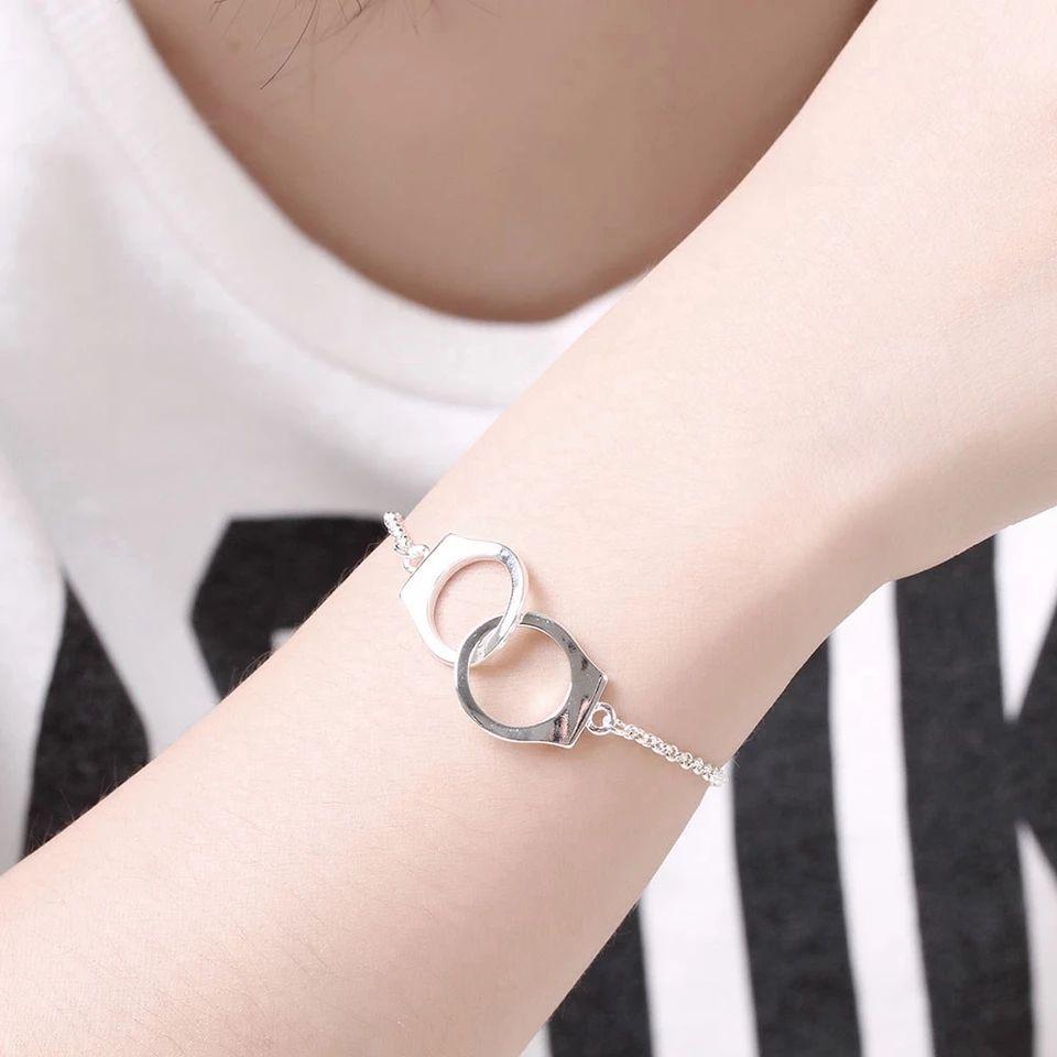 Pulsera Esposas Plateada -4