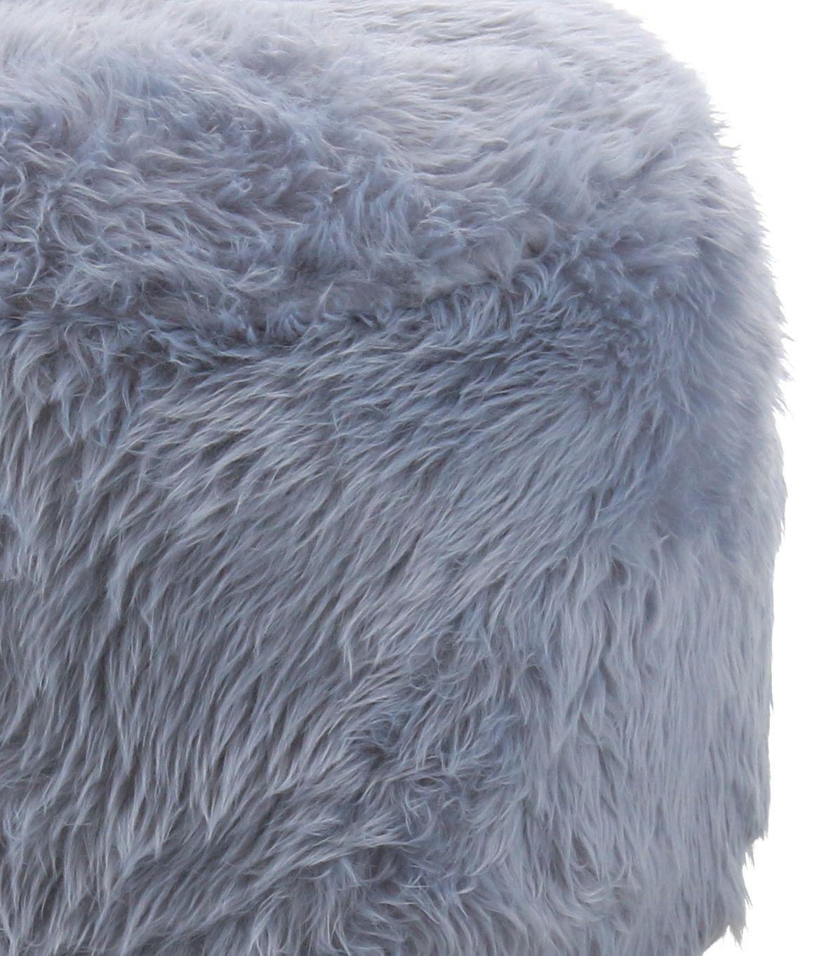 Pouf Brid Gris Piel Sintética 35x35x45 cm Máxima Design-4