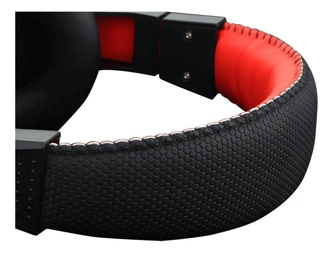 Audífonos gamer Redragon Ares negro y rojo-3