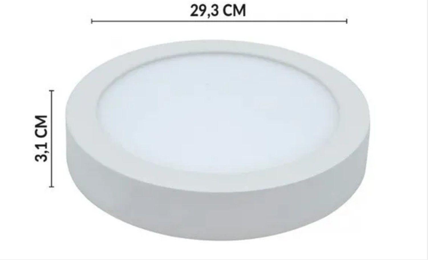 Foco Panel Plafón Led 24w Sobrepuesto Redondo-2