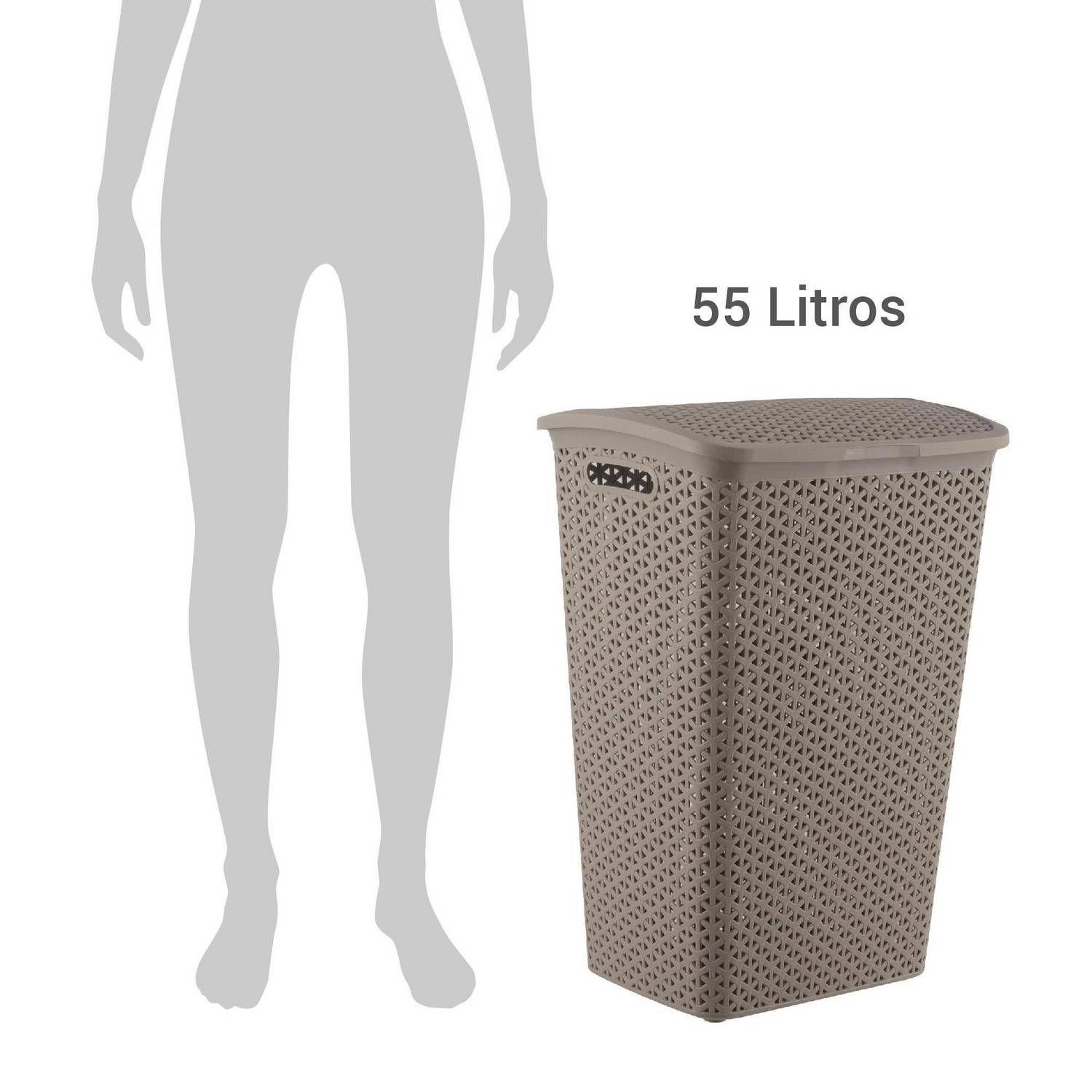 Cesto Canasto Para Ropa Bali 55 Litros Con Tapa-3