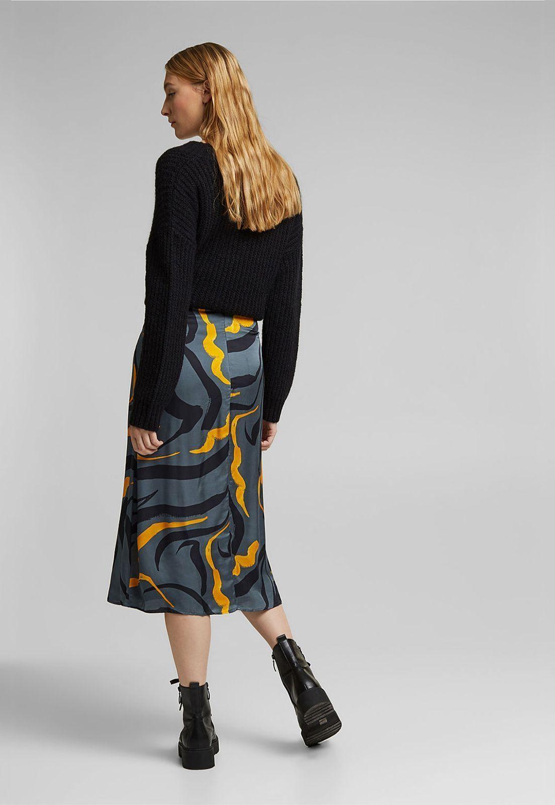 Falda Midi Estampada Esprit-1