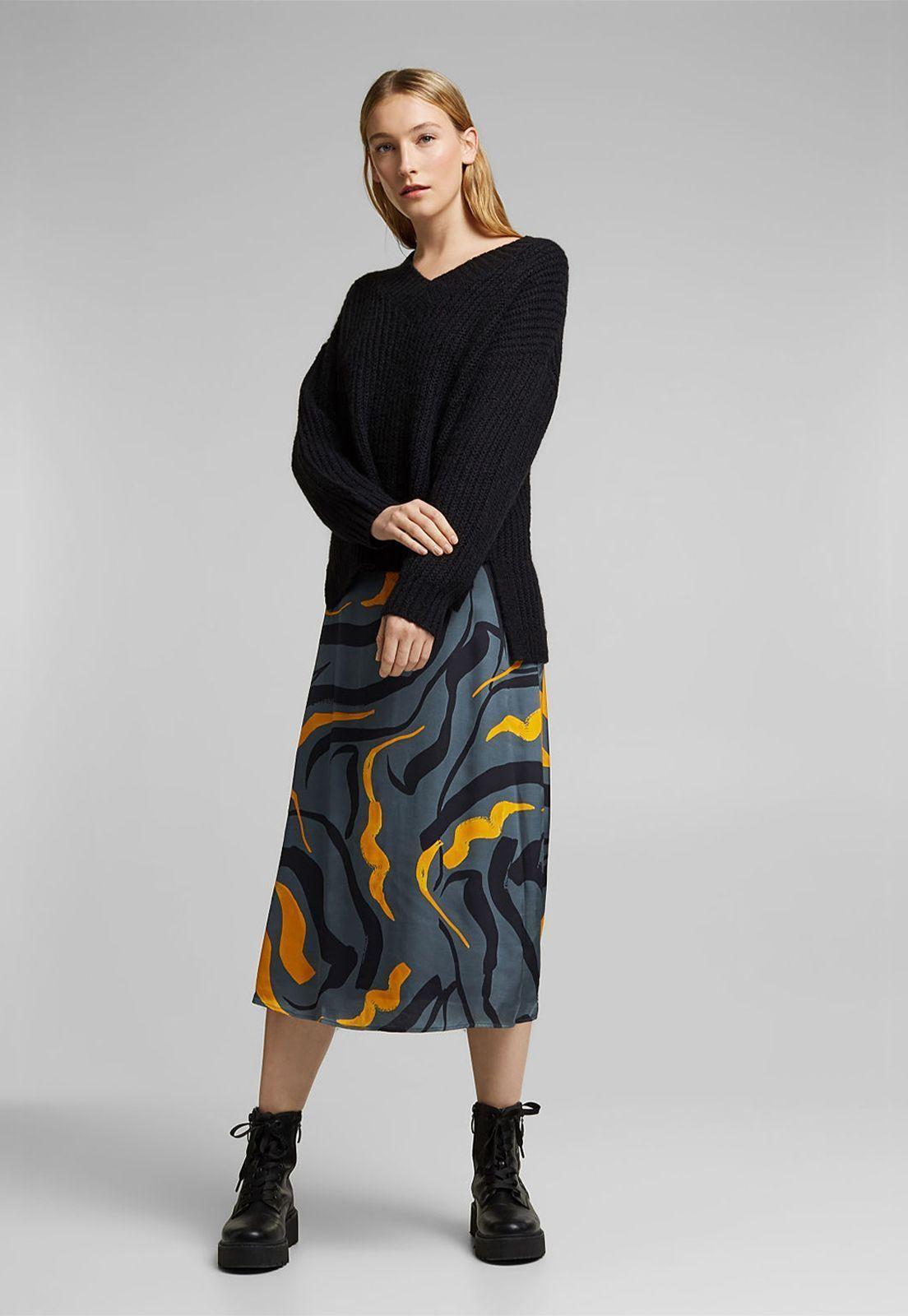 Falda Midi Estampada Esprit-2