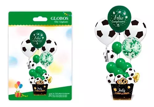 17 Globos Decoración Cumpleaños Globos Cumpleaños Futbol 656 -1