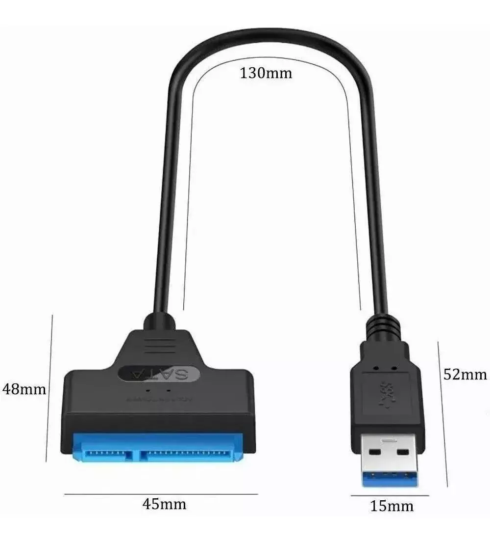 Cable Adaptador Sata A Usb 3 Para Disco Duros Notebooks 2.5-5
