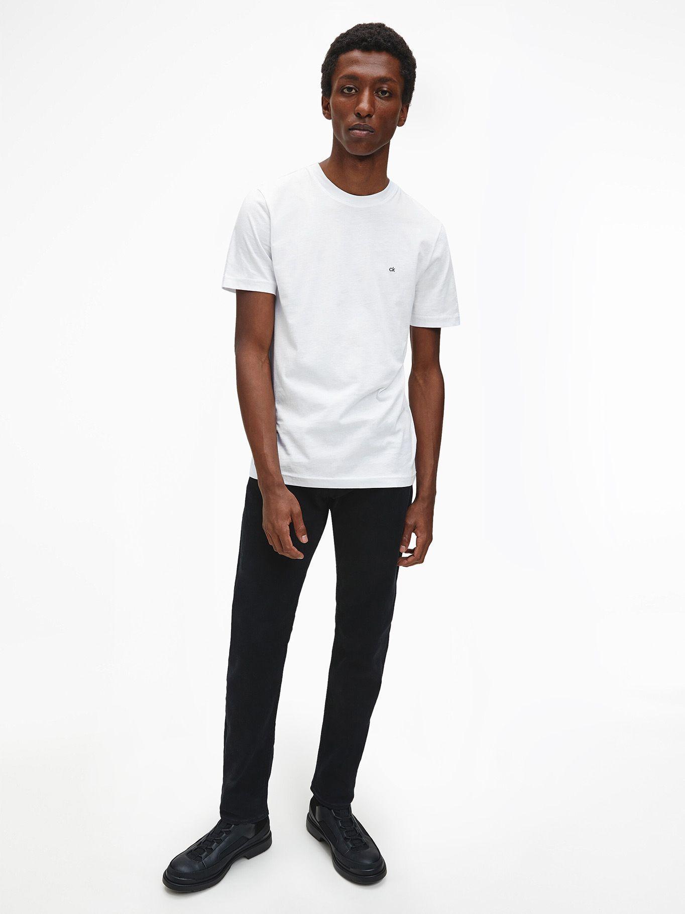 Polera Cotton Logo Embroidery Blanco Calvin Klein-1