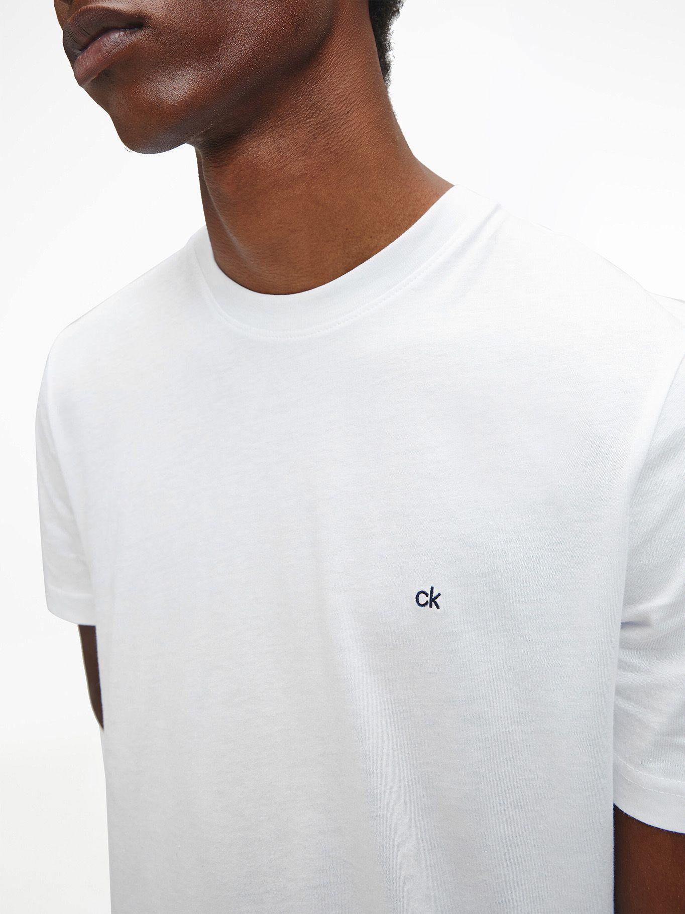 Polera Cotton Logo Embroidery Blanco Calvin Klein-3