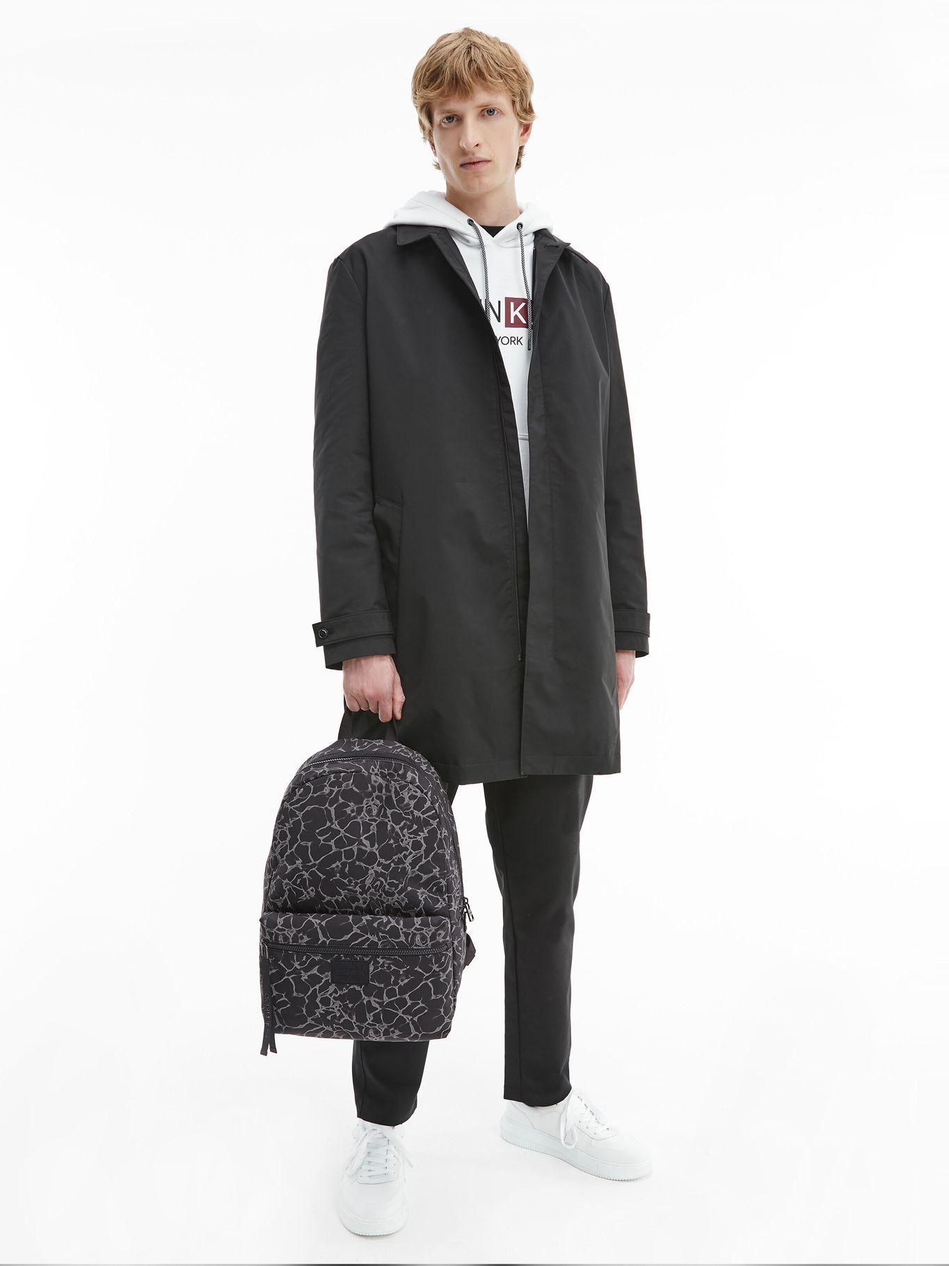 Mochila Campus Print Negro Calvin Klein-4