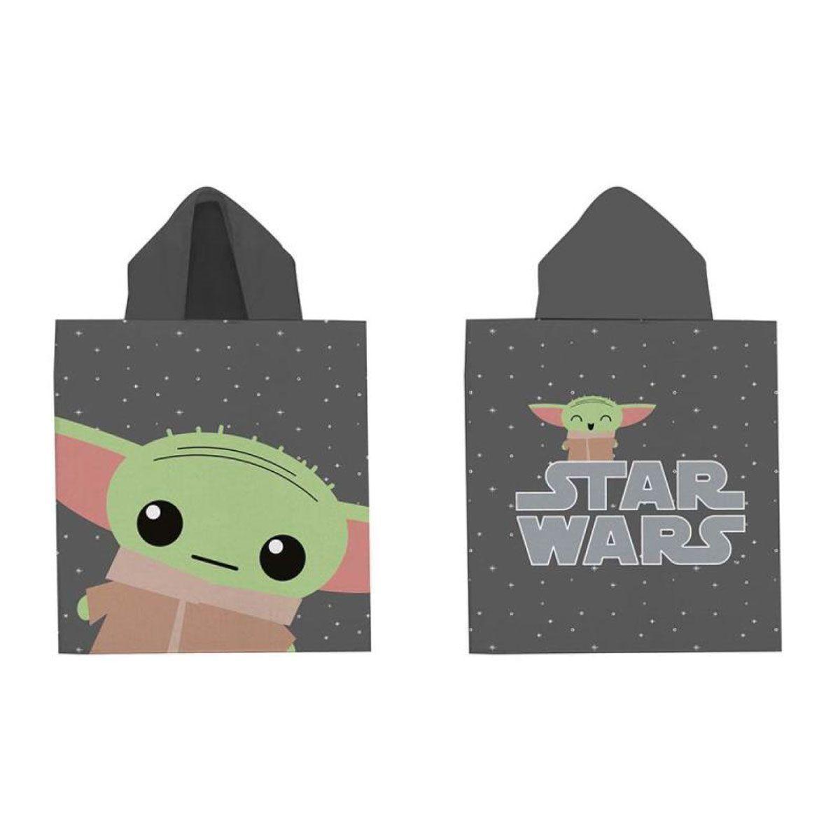 BABY YODA - TOALLA CON CAPUCHA - MICROFIBRA - 60 X 120 CM - STAR WARS-0