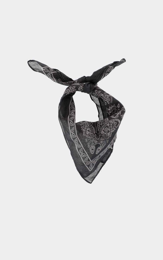 Pañuelo Bandana Estampado Western Negro  i-D-0