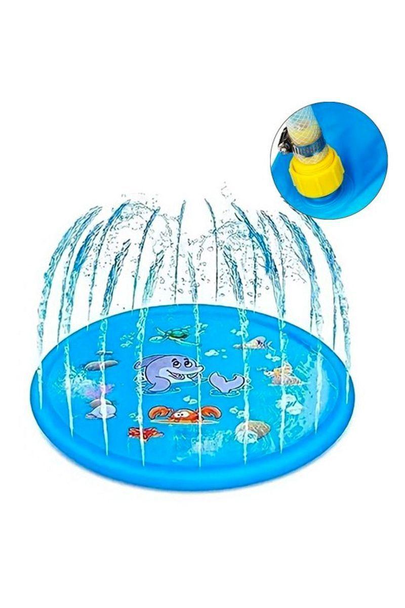 Alfombra De Agua 1 Metro Piscina Lanza Chorros Niños-5