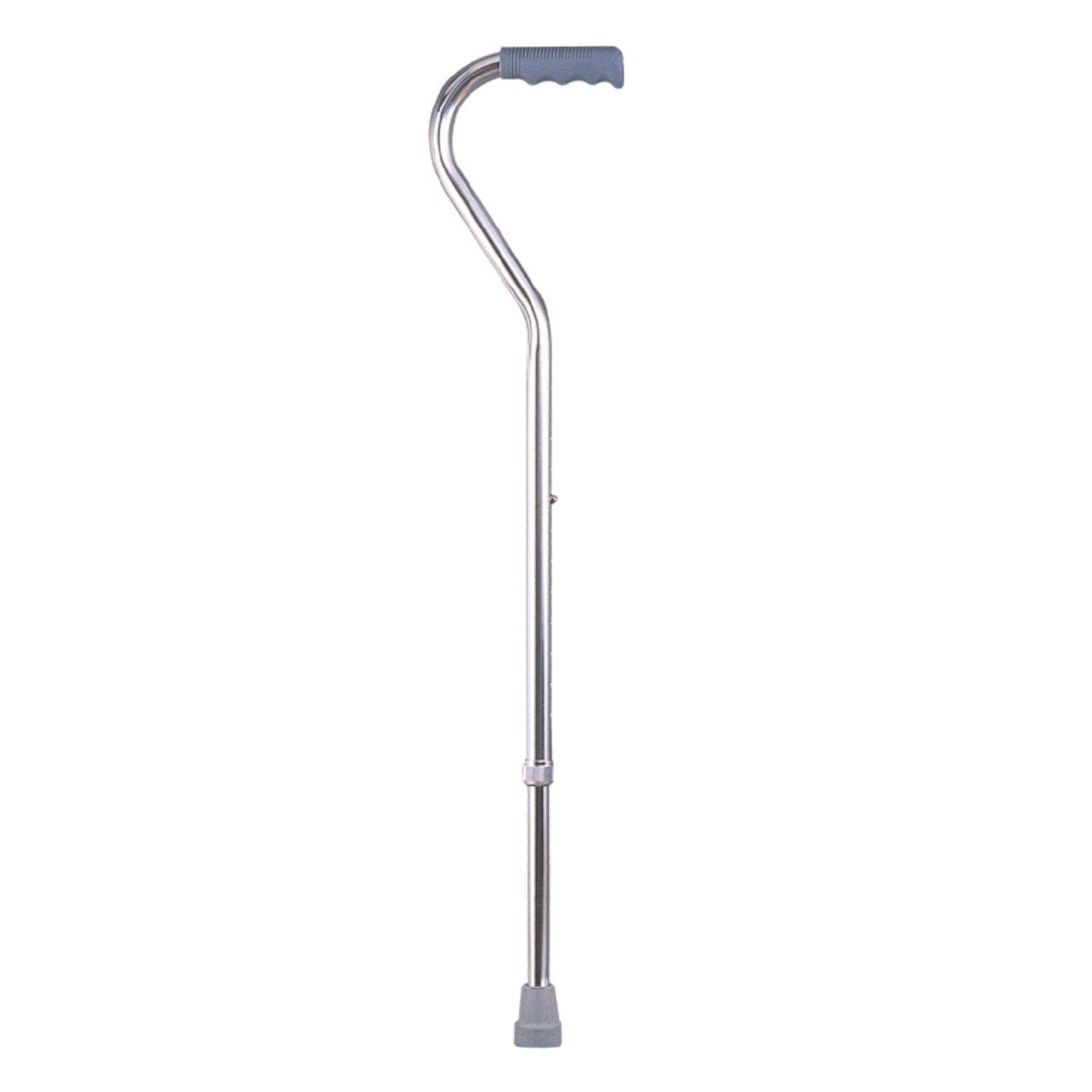Andador Doble Agarre Plegable + Bastón de Apoyo Mango Curvo Cromado-4