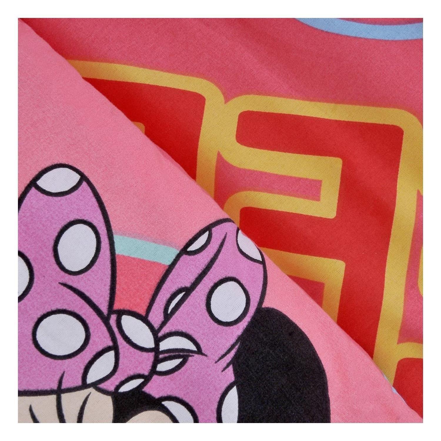 Plumon 1.5 Plazas Microfibra Infantil Rosado Minnie Mouse-2