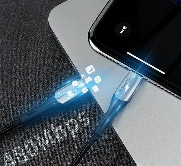 Cable de Carga y Datos USB C a Lightning NO MFI PD 18W Carga Rápida 1 M Baseus-1