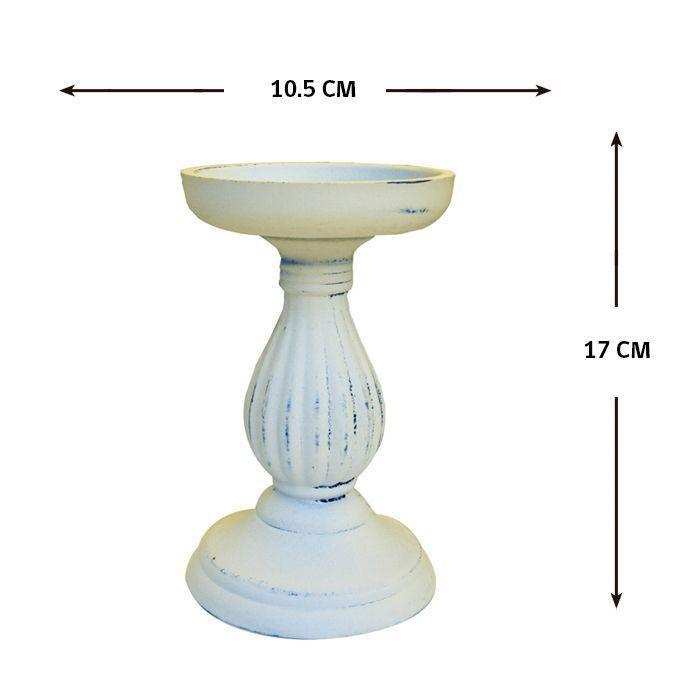 CANDELABRO WHITE CALVIN M (10.5 x 10.5 x 17 cm)-2