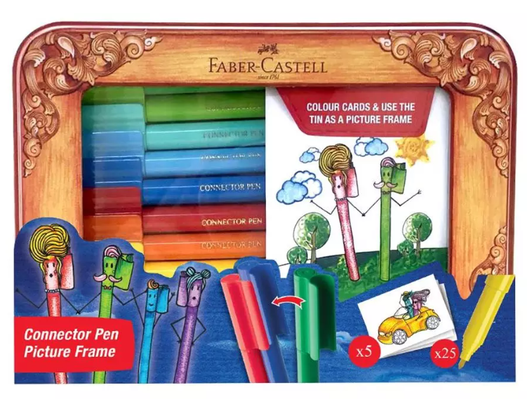 Marcadores Faber Castell Connector Picture Frame 25 Colores-0