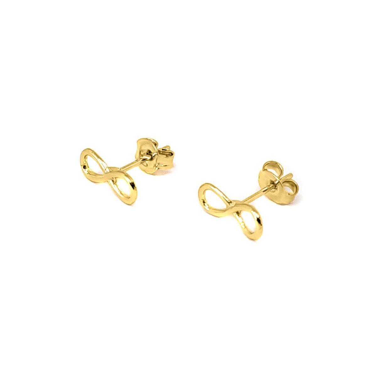 Aros Infinito Chico Enchapado Oro 18K-0