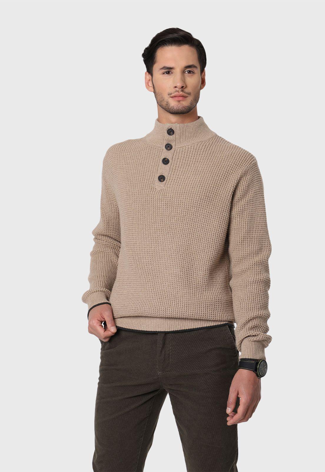 Sweater Hombre Half Button Arrow-0