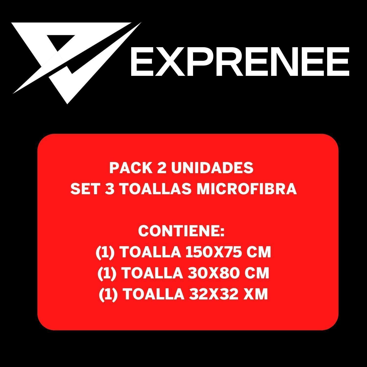 Set 3 Toalla Microfibra Playa Viaje Pack2 Exprenee-2