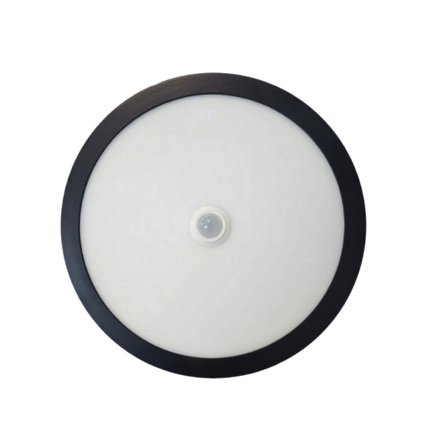 Panel Redondo LED Sobrepuesto Con Sensor Negro 18W Neutro-0