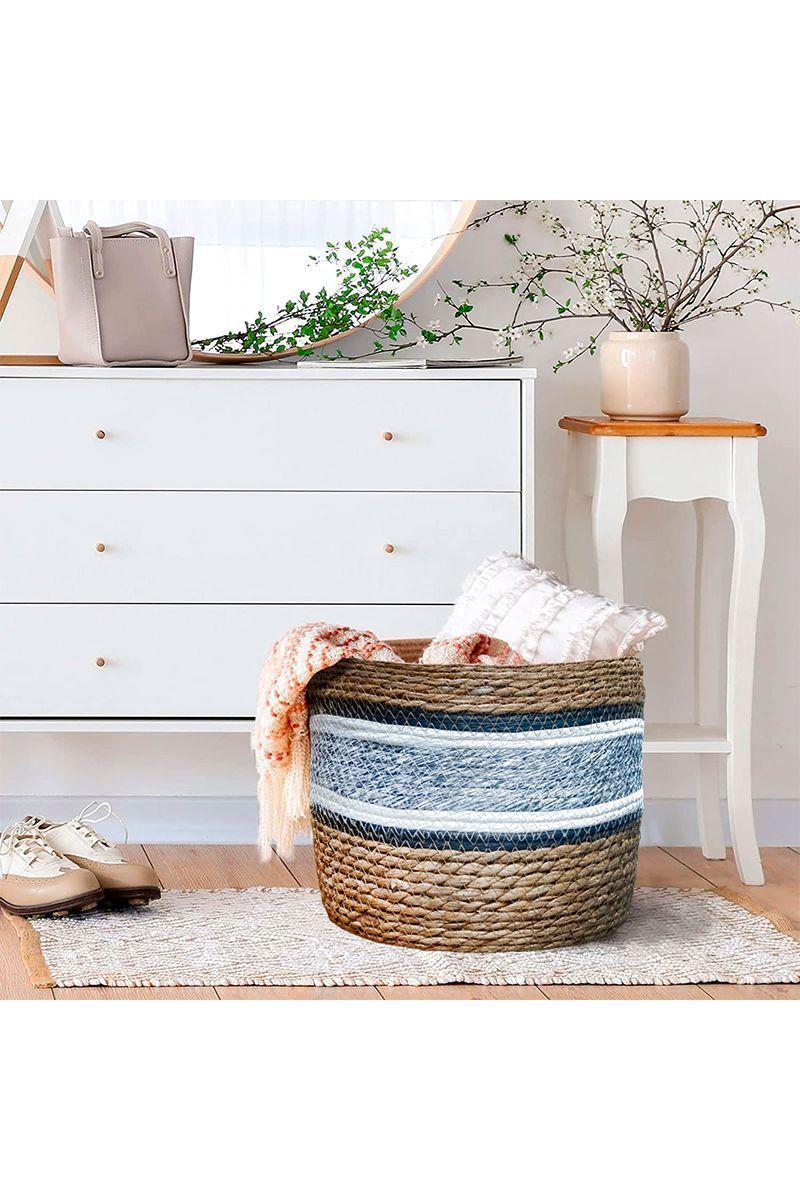 Set 3 Cestos de Fibra Natural Café-1