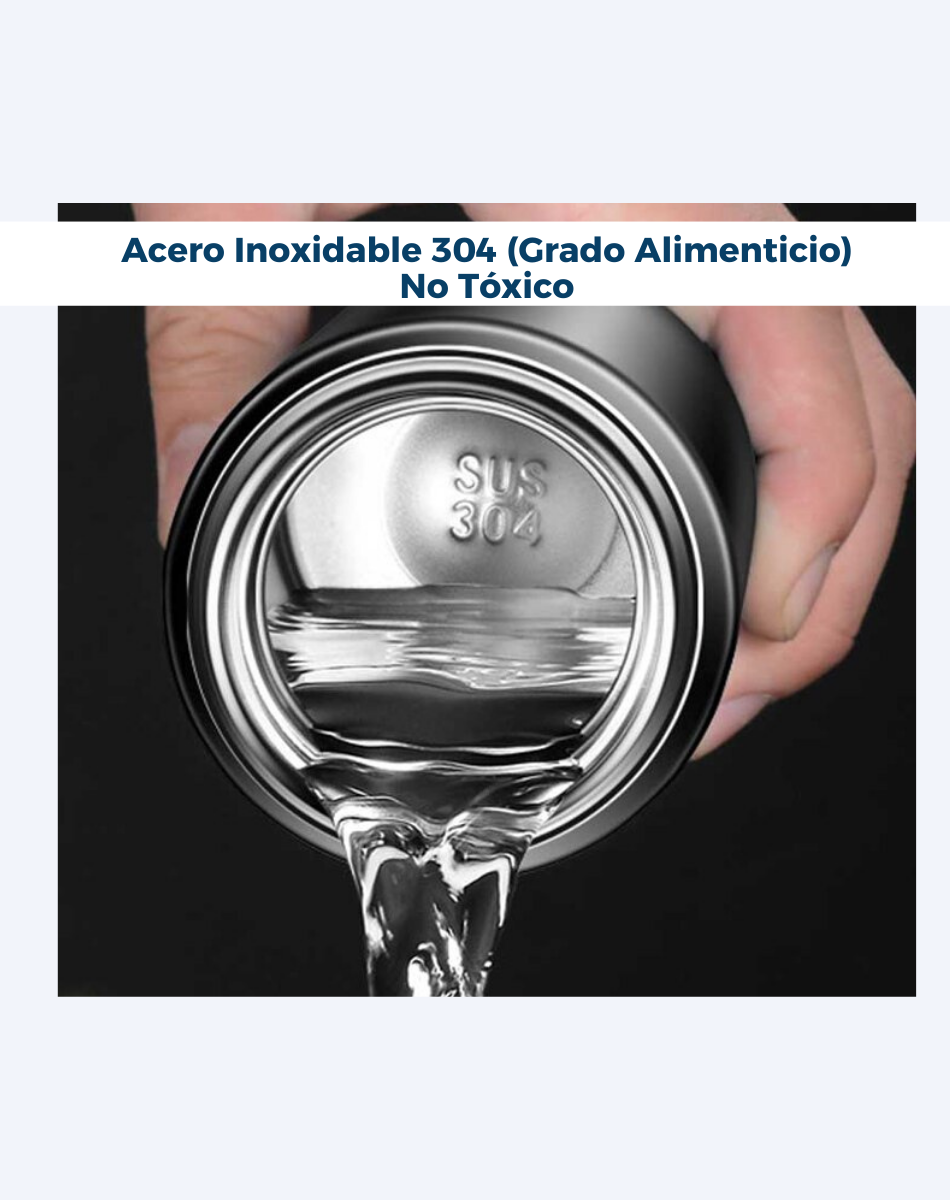 Termo Inteligente Vaso Digital Táctil Taza Led Smart Cup Plata Negro-4