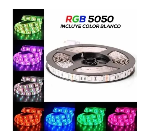 Tira De Luz Led Cinta Luces Rgb De 5 Metros Con Control-2