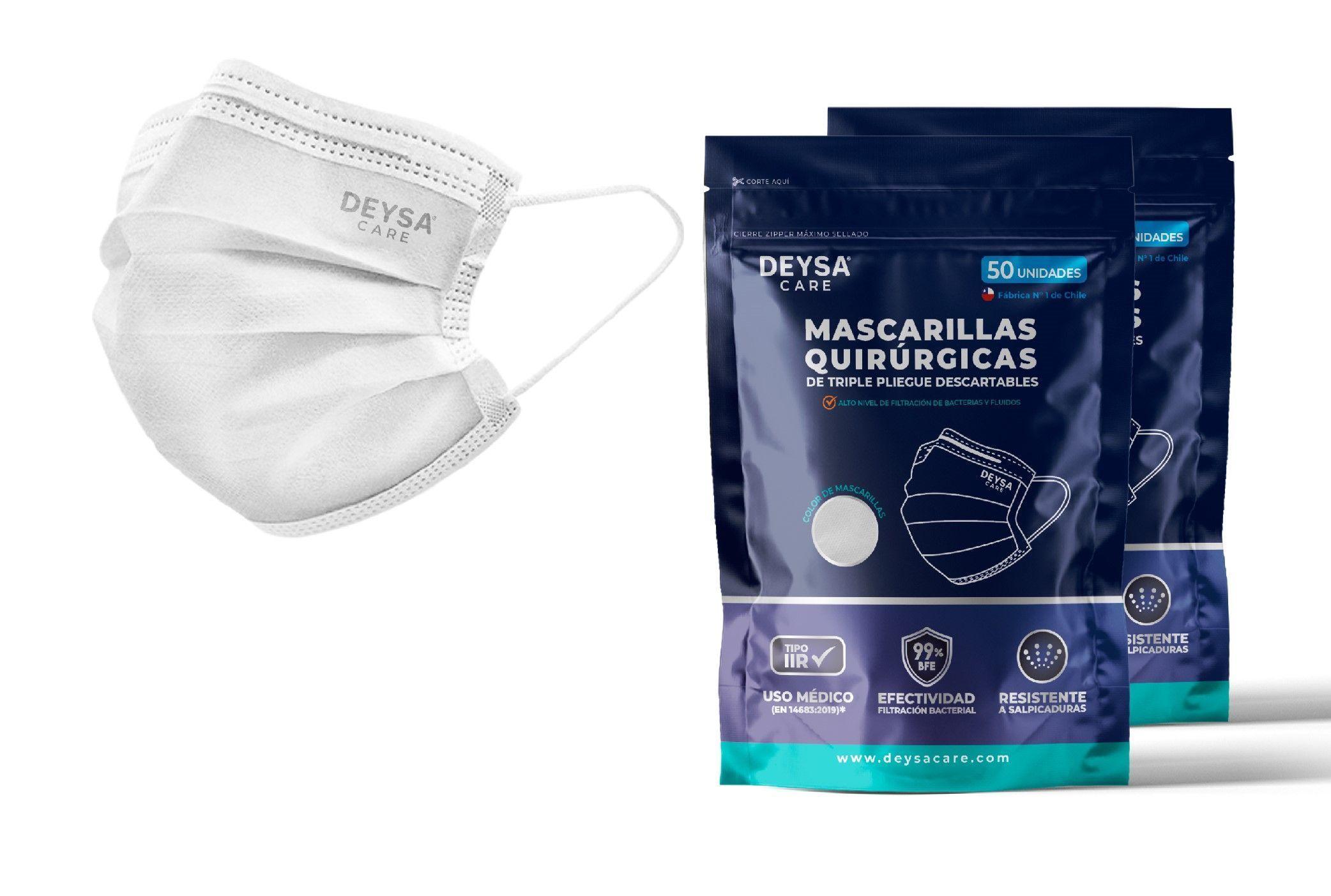 Mascarillas IIR Blanco, 2 Zipper (100 Un)-0