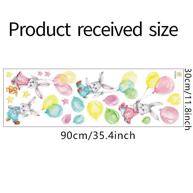 Conejos y globos | Vinilo sticker pared-2