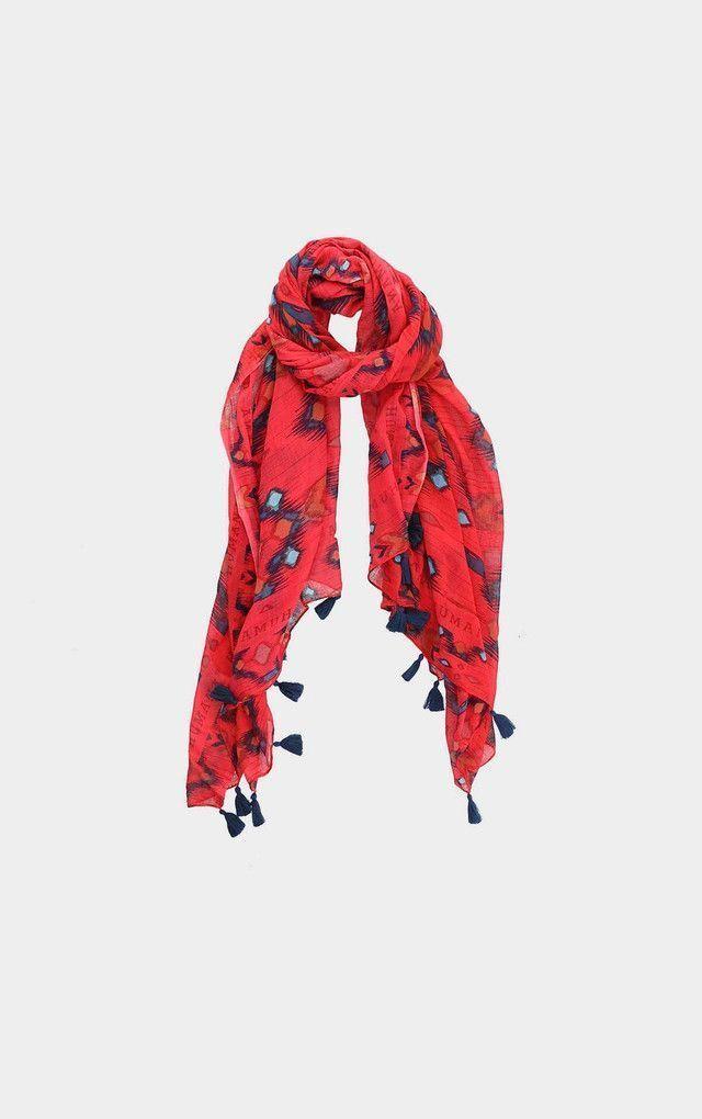 Pañuelo Estampado Etnicidad Rojo Humana-0