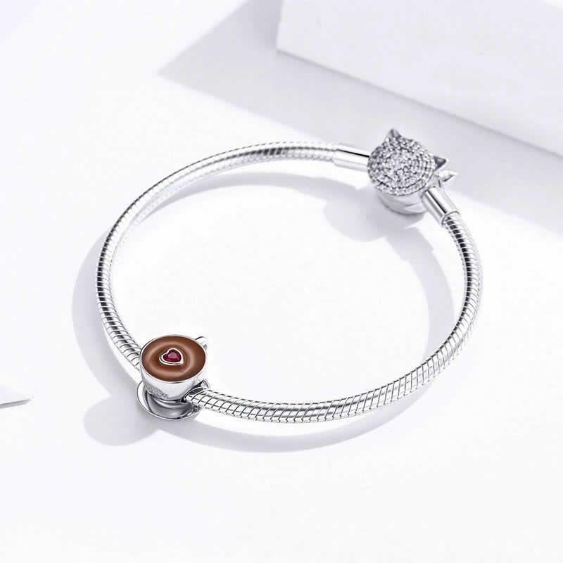 Charm Dije Plata 925 Taza De Cafe-3