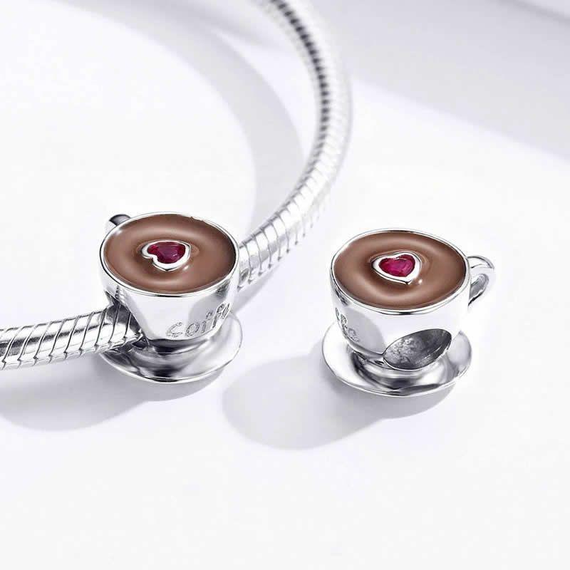 Charm Dije Plata 925 Taza De Cafe-2