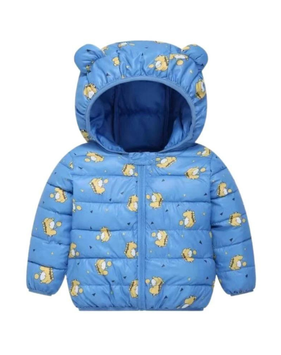 Parka Niño con Capucha y Mangas Bebe Azul-0