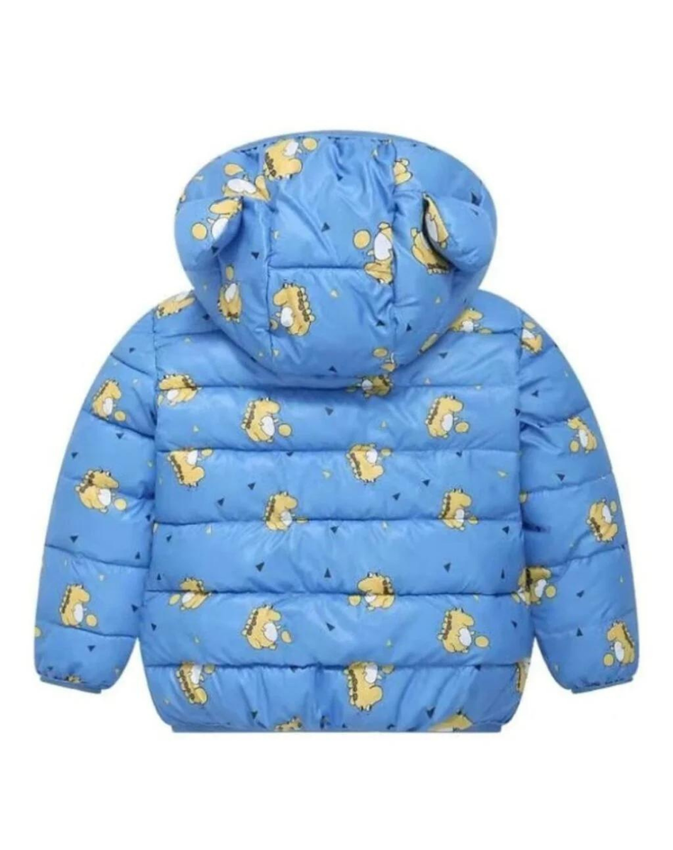 Parka Niño con Capucha y Mangas Bebe Azul-1