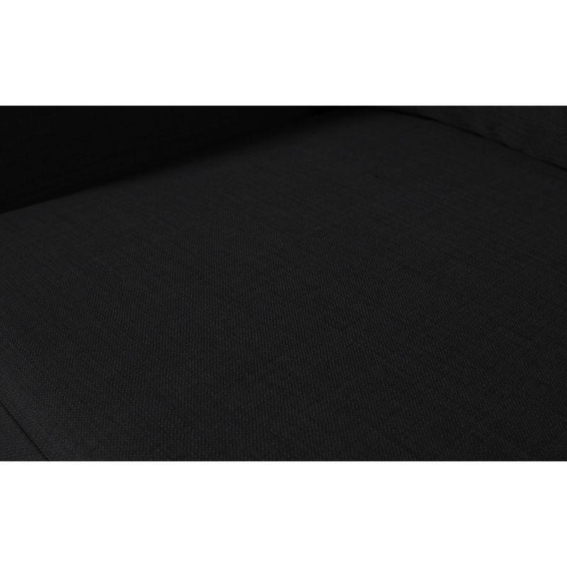 Seccional Lenora Chenille Tipo Lino Negro-2