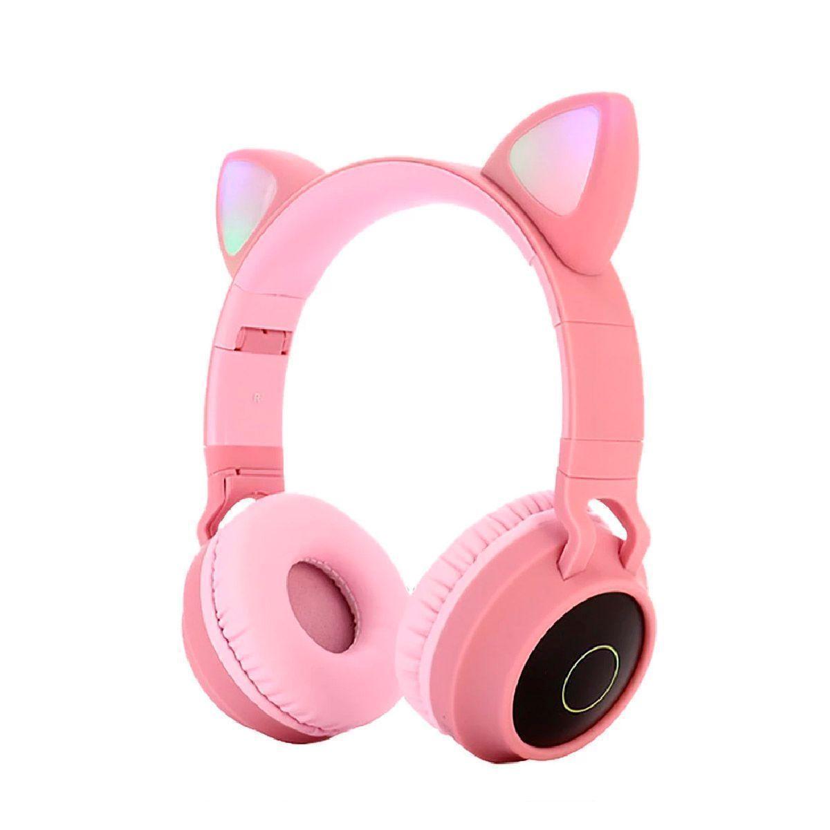 Audifonos Inalambricos Bluetooth Cat 28C Rosado-0
