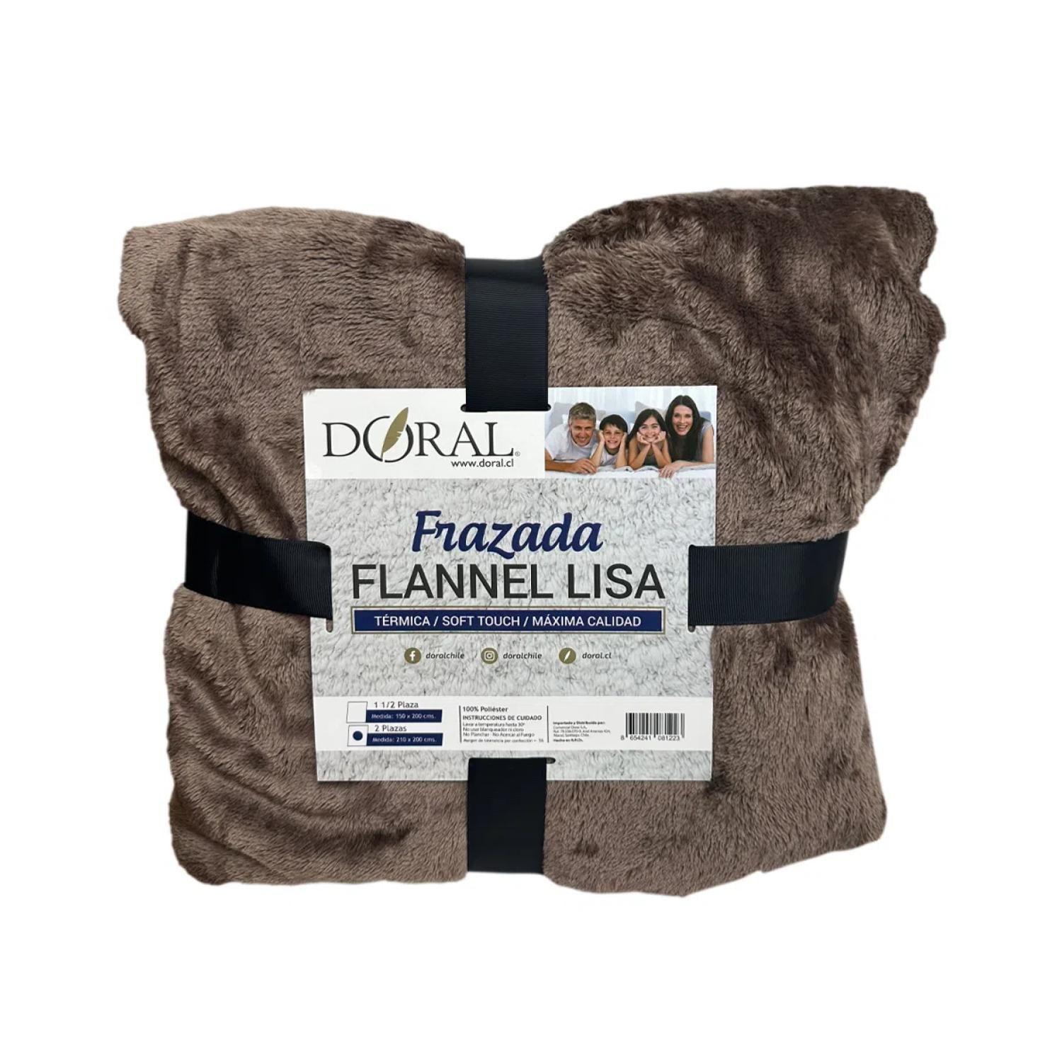 Frazada Termica 2 Plazas 210x200cm Cafe Flannel-0