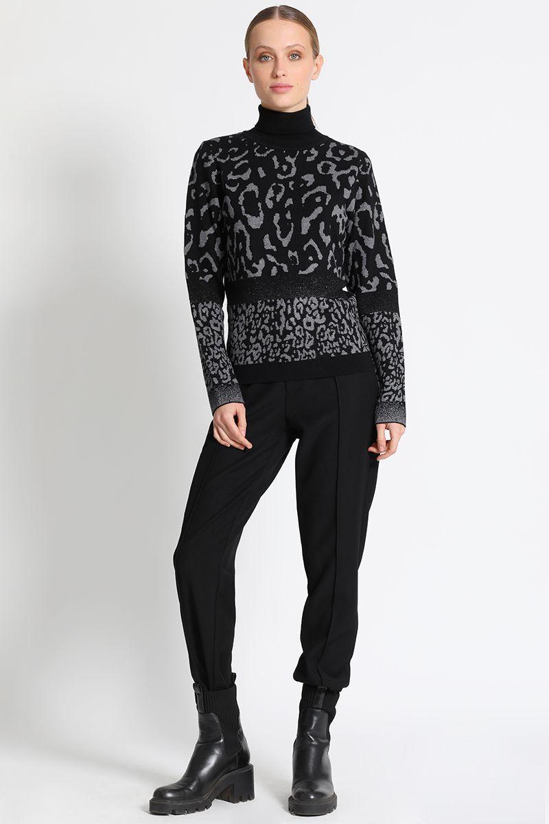 Jersey Tejido Cuello Alto Gris Liola-2