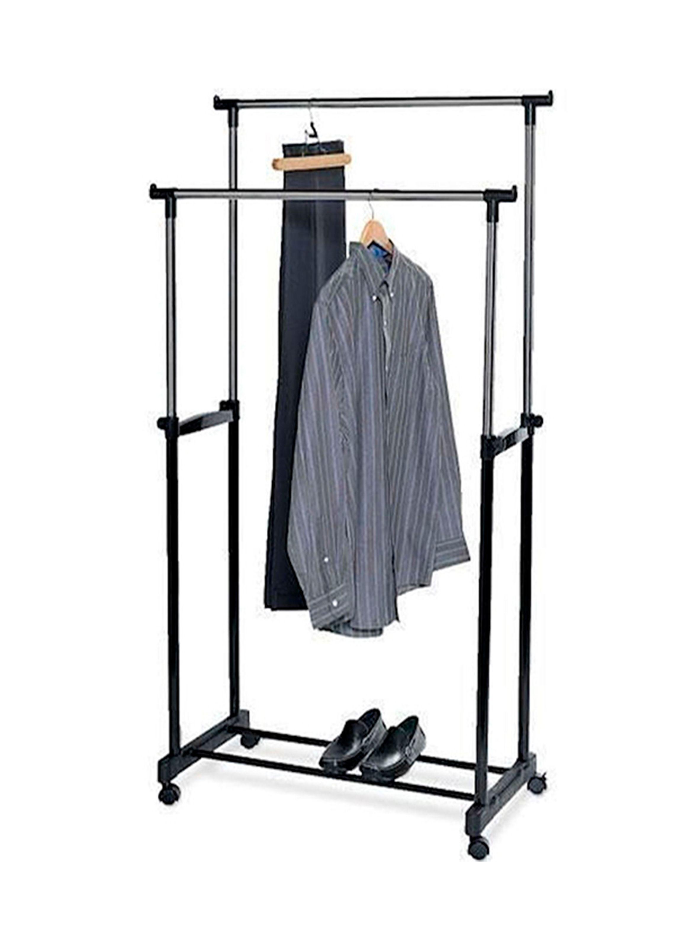 pack colgador doble acero + colgador triangular-2