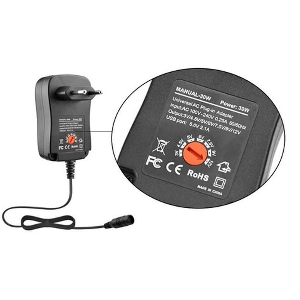 Adaptador De Corriente Universal 12w Regulable 3v A 12v Welife W-2985-1